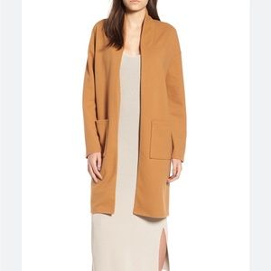 Nordstrom Leith Midi Coat in Tan Dale
